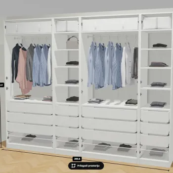 Projekt unutrašnjosti IKEA PAX ormara
