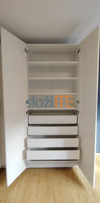 Ladice Ikea PAX ormara nakon montaže