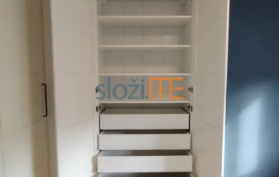 Ladice Ikea PAX ormara nakon montaže