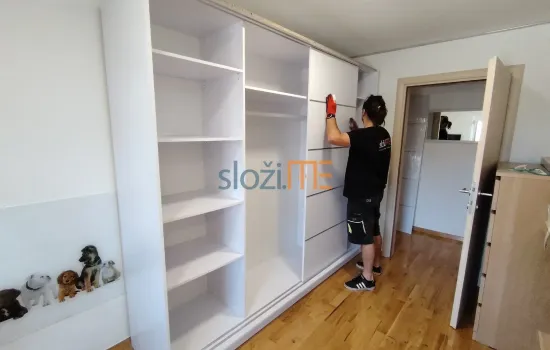 Montaža kliznih vrata na korpus ormara