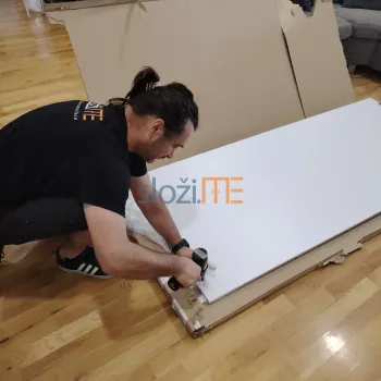 Postavljanje kotaća za vodilice ormara na klizna vrata